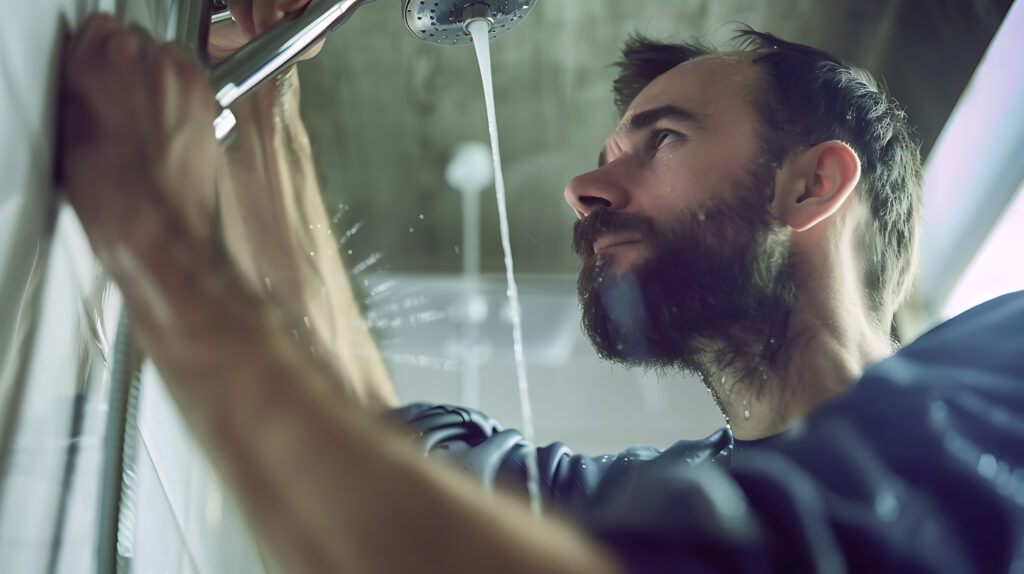 How to Clean Shower Head: Quick and Effective Methods 5 plumber instaling new shower system