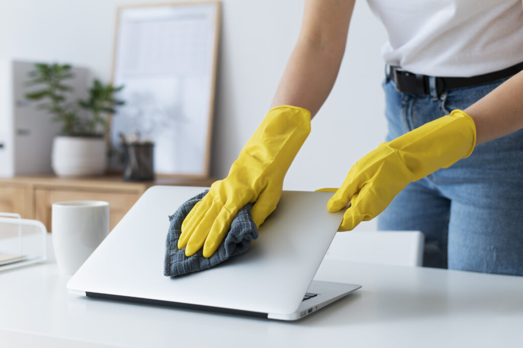 Office Cleaning Checklist: Essential Tips for a Spotless Workspace 3 person taking care office cleaning 3