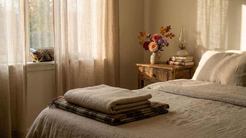 clean Delaware bedroom after fall cleaning checklist